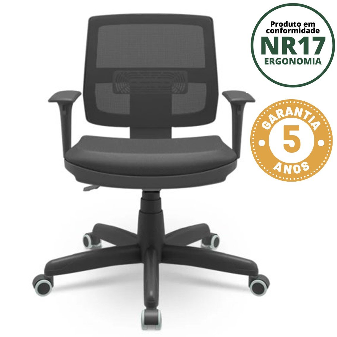 Cadeira para Escritório Diretor Ergonômica Giratória Executiva Brizza NR17 Plaxmetal