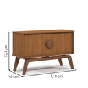 Ver imagem 3 de Aparador Cantinho do Café Buffet Balcão Hall Entrada Mdf:nature