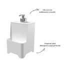 Ver imagem 2 de Dispenser de Pia para Detergente e Esponja com Válvula Cromada - Stolf Branco