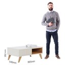 Ver imagem 6 de Rack Bancada Jurerê 1.8 Freijó Off White Matte com Mesa de Centro Jeri Off White Freijó - Colibri