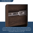 Ver imagem 4 de Paneleiro 1 Porta 4 Gavetas Evolution Plus Marrom/Tannat/Legno Crema