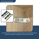 Ver imagem 6 de Paneleiro 1 Porta 4 Gavetas Evolution Plus Marrom/Tannat/Legno Crema