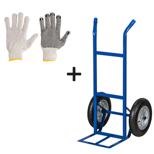 Carrinho de Carga Armazém 150kg Reforçado Metalosa com Luva de Malha Uso Geral Vonder
