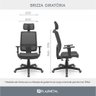 Cadeira Escritório Presidente Ergonômica NR17 Backsystem Tela Mesh Brizza - 7