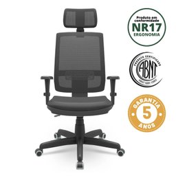Cadeira Escritório Presidente Ergonômica NR17 Backsystem Tela Mesh Brizza - 2