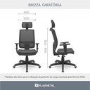 Ver imagem 7 de Cadeira Escritório Presidente Ergonômica NR17 Backsystem Tela Mesh Brizza