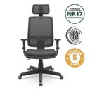Ver imagem 2 de Cadeira Escritório Presidente Ergonômica NR17 Backsystem Tela Mesh Brizza