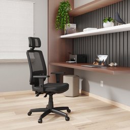 Cadeira Escritório Presidente Ergonômica NR17 Backsystem Tela Mesh Brizza - 5 Cadeira Escritório Presidente Ergonômica NR17 Backsystem Tela Mesh Brizza - 5