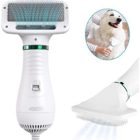 Super Escova Secador Pelo Pet 2 em 1 Portátil Silencioso Cachorro e Gatos 110v
