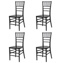 Ver imagem 1 de Kit 4 Cadeiras Polipropileno Tiffany La Mobilia: Elegância para Jantar e Eventos