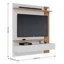 Ver imagem 4 de Painel para TV até 65 Polegadas 150CMX162CM 2 Portas Basculantes 2 Prateleiras Juriti Branco