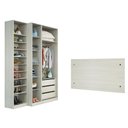 Ver imagem 2 de Guarda Roupa Closet sem Portas 4 Peças, 3 Gavetas, Sapateira e Cabeceira Casal Prime Luciane Móveis