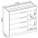 Ver imagem 3 de Cômoda Laura C/ Porta Jóia Branco para Quarto
