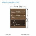 Ver imagem 3 de Mesa de Cabeceira Plus 2 Gavetas Jatobá - PR Móveis