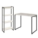 Ver imagem 1 de Kit Para Escritório Estante Areta 4 Prateleiras Mesa Industrial Aspen 90cm C01 Snow - Lyam Decor