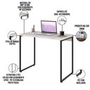 Ver imagem 7 de Kit Para Escritório Estante Areta 4 Prateleiras Mesa Industrial Aspen 90cm C01 Snow - Lyam Decor