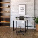 Ver imagem 3 de Kit Para Escritório Estante Areta 4 Prateleiras Mesa Industrial Aspen 90cm C01 Snow - Lyam Decor