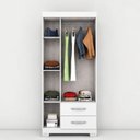 Ver imagem 5 de Guarda-Roupa Solteiro 3 Portas, 2 Gavetas e Pés Light Plus Branco
