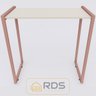 Mesa Buffet Balcão Aparador Bella com Pés Rosé Gold 90x45x90:off-white - 1