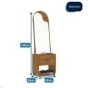 Ver imagem 7 de Toucador com Espelho para Quarto - Branco - Mod.3041 Cor:freijó