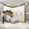 Guarda Roupa de Solteiro Modulado com Painel Cabeceira Selene 7 Peças Carvalho - 2