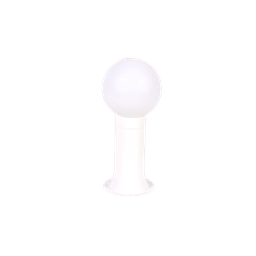 Poste Balizador Luminária Globo Sítio Jardim 35cm Branco - 1