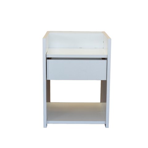 Mesa de Cabeceira com Gaveta - Branco