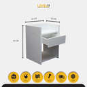 Ver imagem 7 de Mesa de Cabeceira com Gaveta - Branco