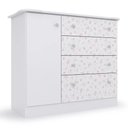 Ver imagem 1 de Cômoda Infantil Espaçosa Rosa com 04 Gavetas e 01 Porta para Quarto Baby Luxo Icp
