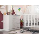 Ver imagem 3 de Cômoda Infantil Espaçosa Rosa com 04 Gavetas e 01 Porta para Quarto Baby Luxo Icp