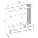 Ver mais imagens de Painel Ripado para TV até 65 Polegadas 2 Portas Basculantes 2 Prateleiras Juriti
