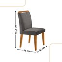Ver imagem 5 de Conjunto Sala de Jantar Mesa Liz 120cm com Vidro Canto Copo e 4 Cadeiras Athenas Moderna