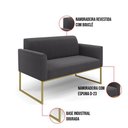 Ver imagem 3 de Sofá 2 Lugares Namoradeira Industrial Dourado Marisa Bouclê D03 - D’Rossi