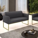 Ver imagem 2 de Sofá 2 Lugares Namoradeira Industrial Dourado Marisa Bouclê D03 - D’Rossi