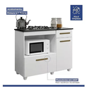 Ver imagem 4 de Balcão P/ Cooktop 4 Bocas 2 Portas 1 Gaveta Violeta Kaiki Banco
