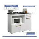Ver imagem 6 de Balcão P/ Cooktop 4 Bocas 2 Portas 1 Gaveta Violeta Kaiki Banco