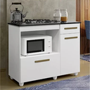 Ver imagem 2 de Balcão P/ Cooktop 4 Bocas 2 Portas 1 Gaveta Violeta Kaiki Banco