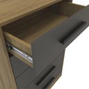Ver imagem 4 de Cômoda com 5 Gavetas 60,4cm Multimóveis CR45364 Mel/Grafite