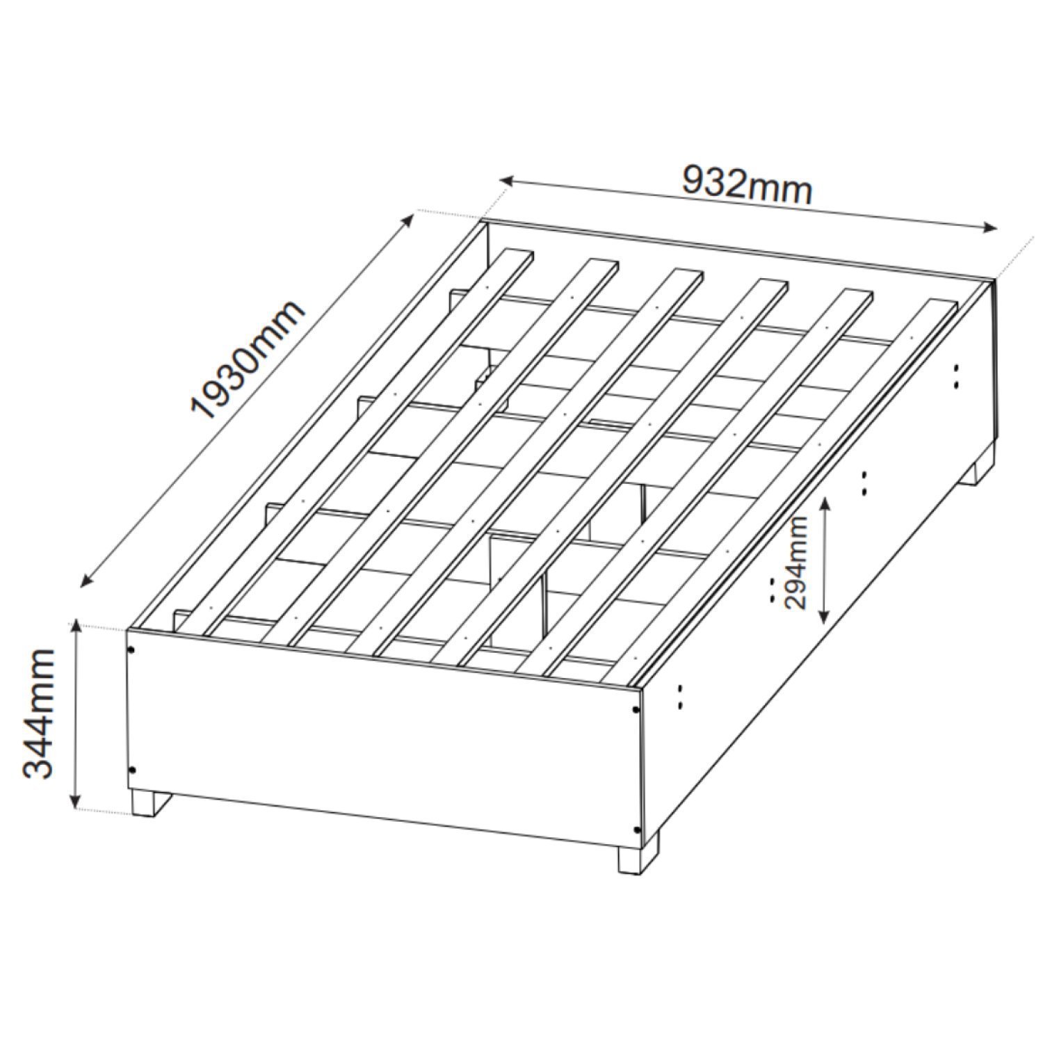 Base para Cama Solteiro MDF/MDP Jupiter - 5