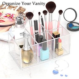 Organizador de pincéis e cosméticos transparente em acrílico para bancada Make Laser OPCA - 2