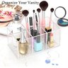 Organizador de pincéis e cosméticos transparente em acrílico para bancada Make Laser OPCA - 2
