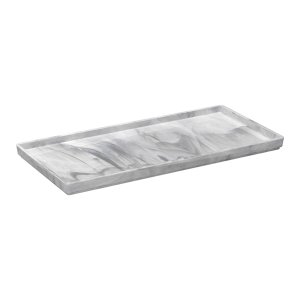 Bandeja para Banheiro Coza Cube Mármore Branco