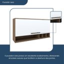 Ver imagem 3 de Armário Aéreo para Cozinha 1 Porta Basculante Evolution Plus Branco/Tannat
