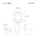 Ver imagem 3 de Tampa de Vaso Poliéster Axis Preto para Bacia Deca com Ferragem Dourada