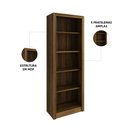 Ver imagem 4 de Estante para Livros 60cm Multiuso 5 Prateleiras Mily T02-D'Rossi