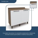 Ver imagem 4 de Balcão para Cozinha 2 Portas Evolution Plus Branco/Tannat