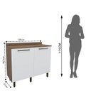Ver imagem 2 de Balcão para Cozinha 2 Portas Evolution Plus Branco/Tannat