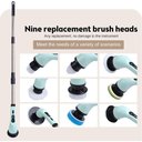 Ver imagem 4 de Esfregão Giratório Elétrico 7 em 1, Escova de Limpeza sem Fio para Banheiro com Alça de Extensã