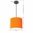 Ver imagem 2 de Lustre Luminária Pendente Vivare Free Lux Pe-4106pr Cúpula em Tecido 20x25cm