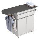 Ver imagem 3 de Tábua de Passar Com Balcão 2 Portas 1 Gaveta Larissa Branco - Lumil